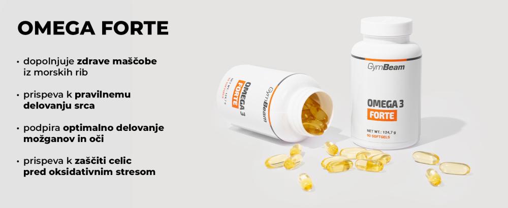 Učinki Omega 3 Forte - GymBeam