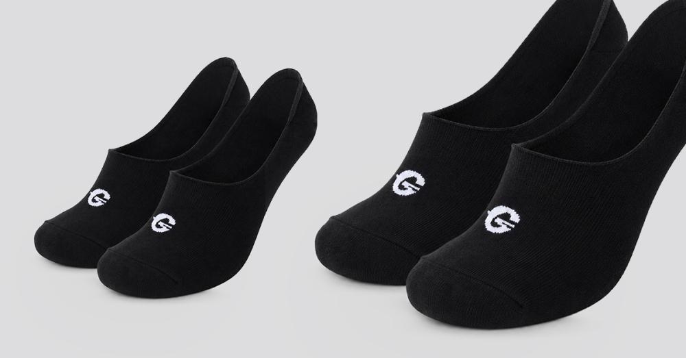 Nogavice No-Show 2Pack Black - GymBeam