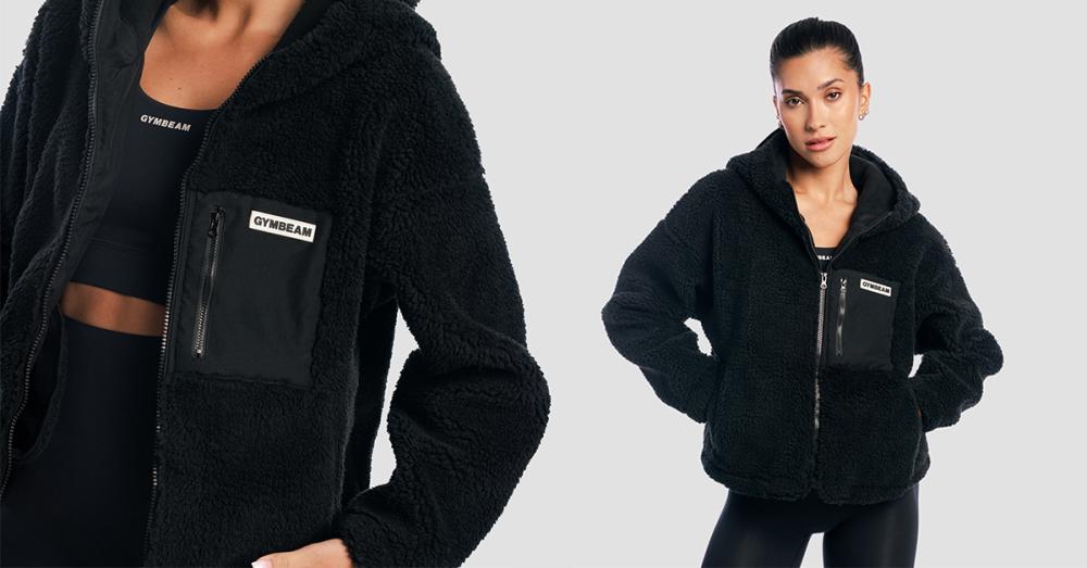 Ženska jakna Sherpa Black - GymBeam