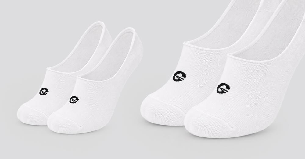 Nogavice No-Show 2Pack White - GymBeam