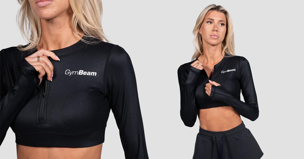 Ženski športni top Prime Black – GymBeam