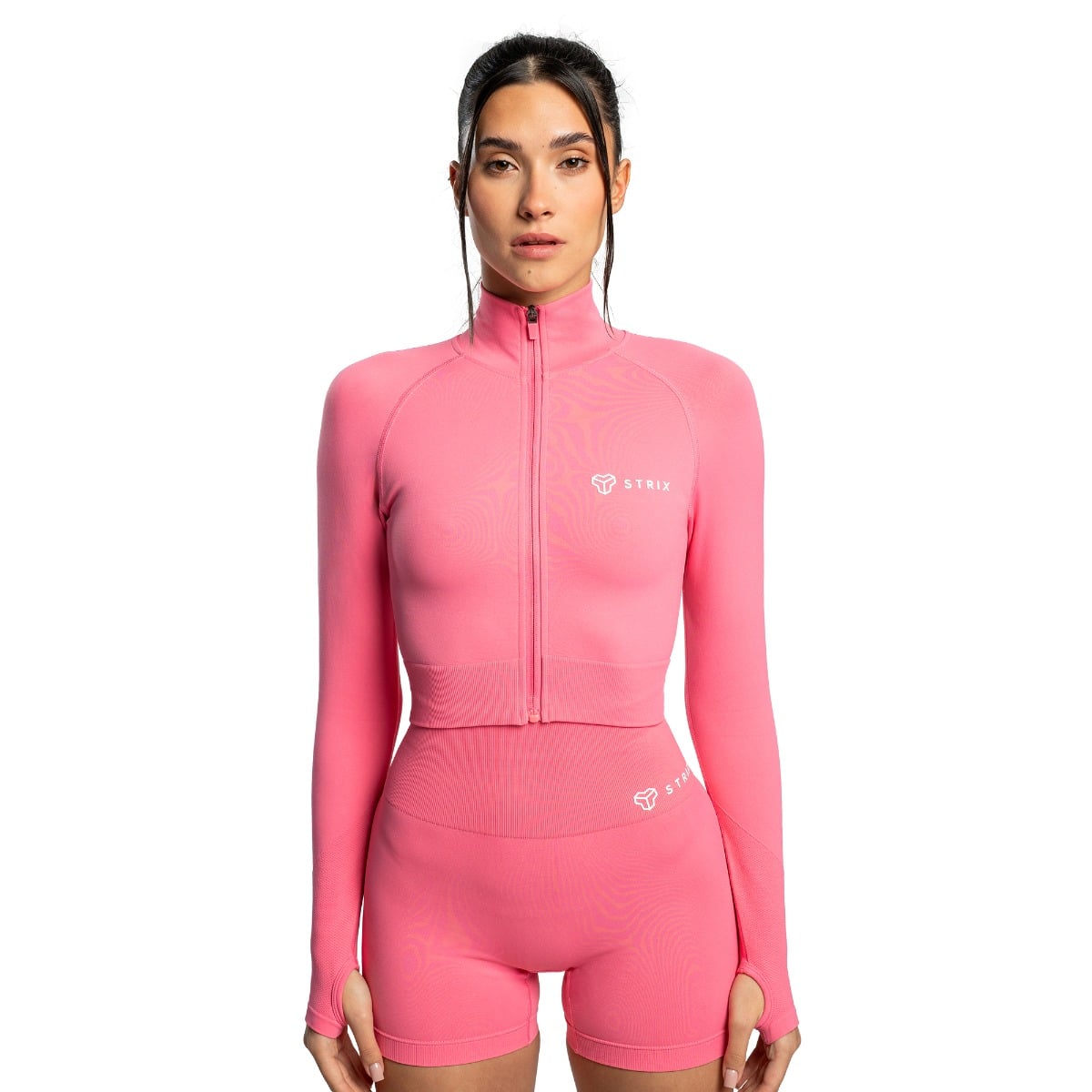 STRIX Ženski cropped top Seamless Sorbet - Velikost: S | Barva: ružová | Teža: 0,24996 g | Pakiranje: 60 · záber 10