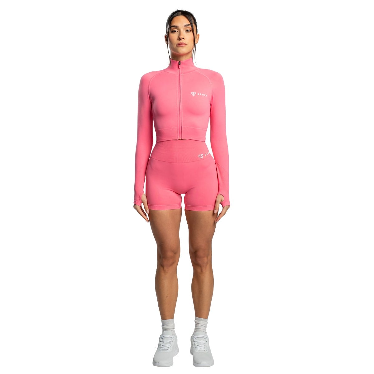 STRIX Ženski cropped top Seamless Sorbet - Velikost: S | Barva: ružová | Teža: 0,24996 g | Pakiranje: 60 · záber 12