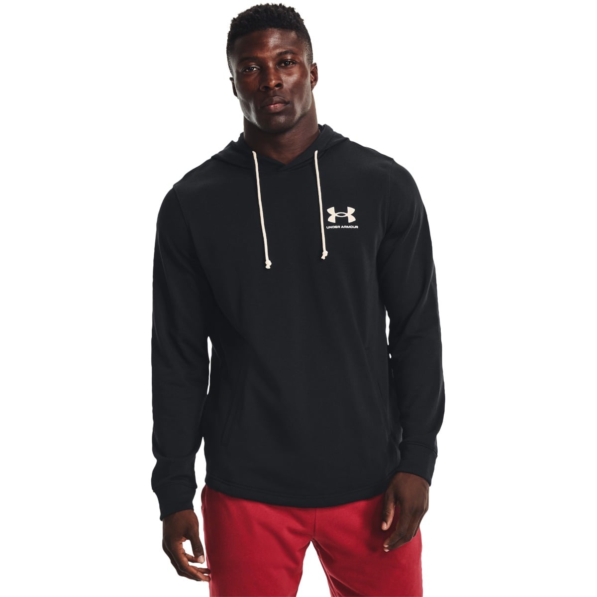 Moški pulover s kapuco Rival Terry LC Black - Under Armour
