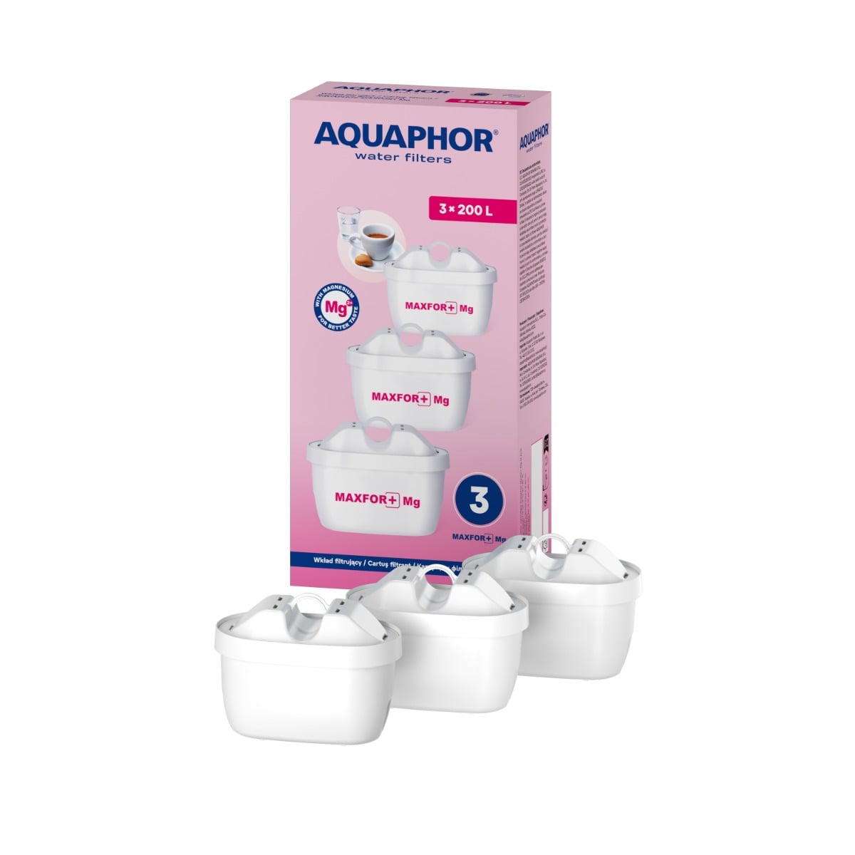 Set of replacement filter cartridges MAXFOR+ Mg (3 pcs.) - Aquaphor