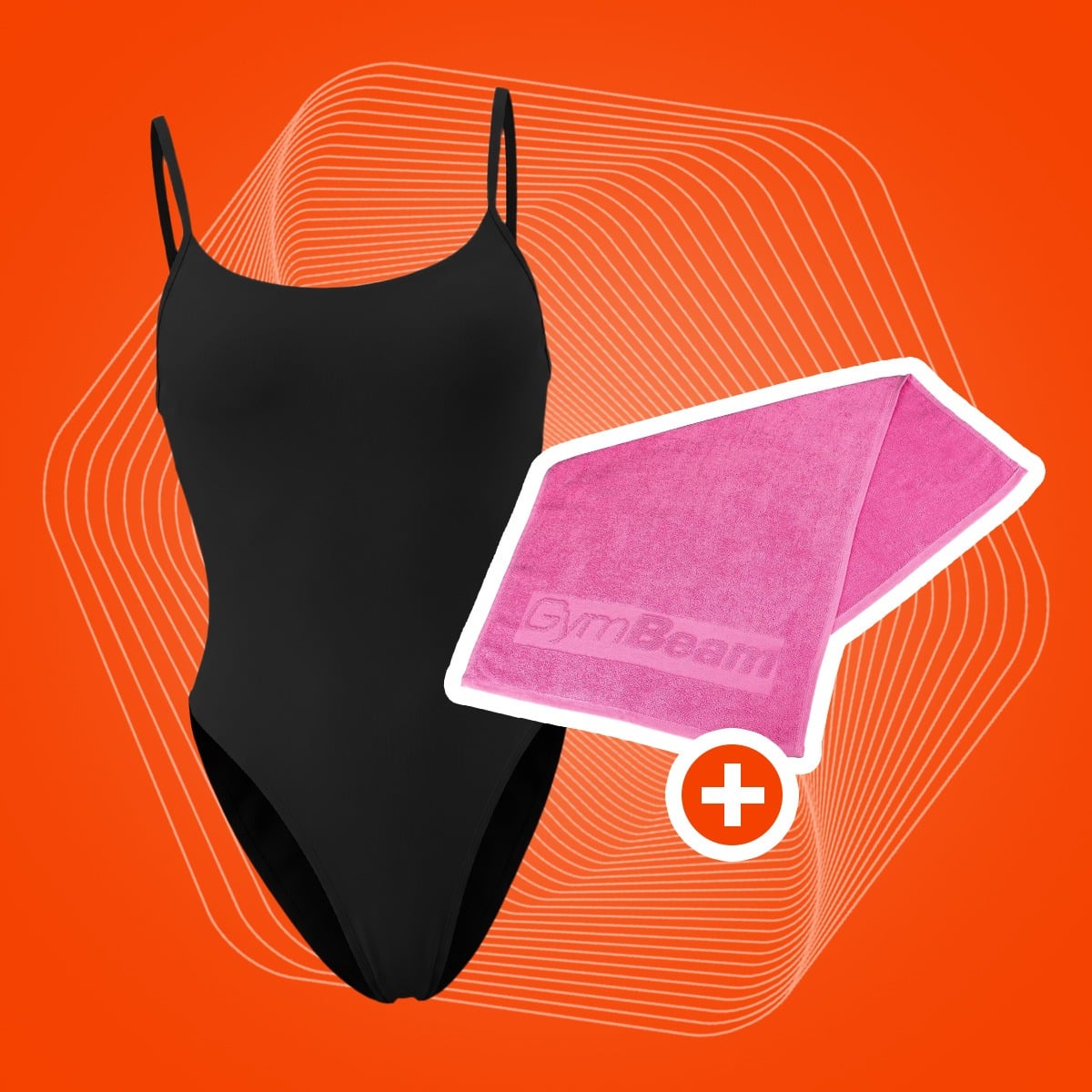 Ženske kopalke ARUBA Black - GymBeam + darilo