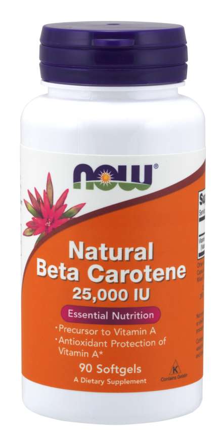 Beta-karoten Natural 7500 mcg - NOW Foods