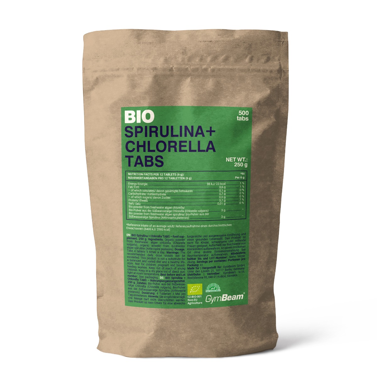 BIO spirulina + klorela TABS - GymBeam