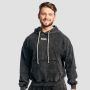 Pulover s kapuco Aura Washed Black - GymBeam XL