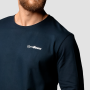 Moška majica z dolgimi rokavi Basic Navy - GymBeam XL