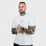 Moška majica s kratkimi rokavi FIT White - GymBeam XXXL