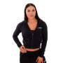 Ženska jopa TRN Zip-Up Black - GymBeam S