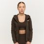 Ženska Zip Up jopica Limitless Espresso - GymBeam M