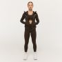 Ženska Zip Up jopica Limitless Espresso - GymBeam M