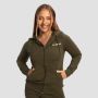 Ženska Zip Up jopica Limitless Espresso - GymBeam L