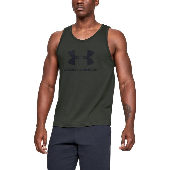 Moška spodnja majica Sportstyle Logo Tank Green - Under Armour