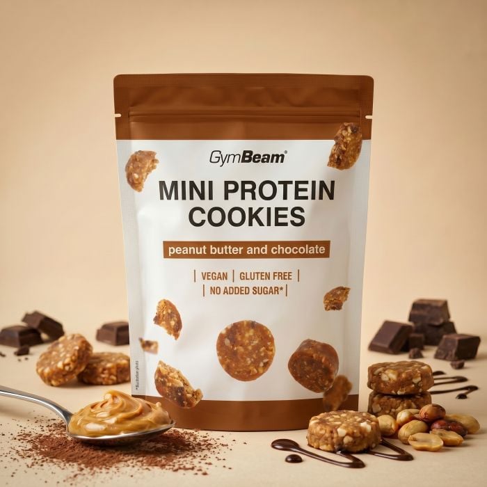 Mini Protein Cookies - GymBeam 100 g - arašidovo maslo - čokolada
