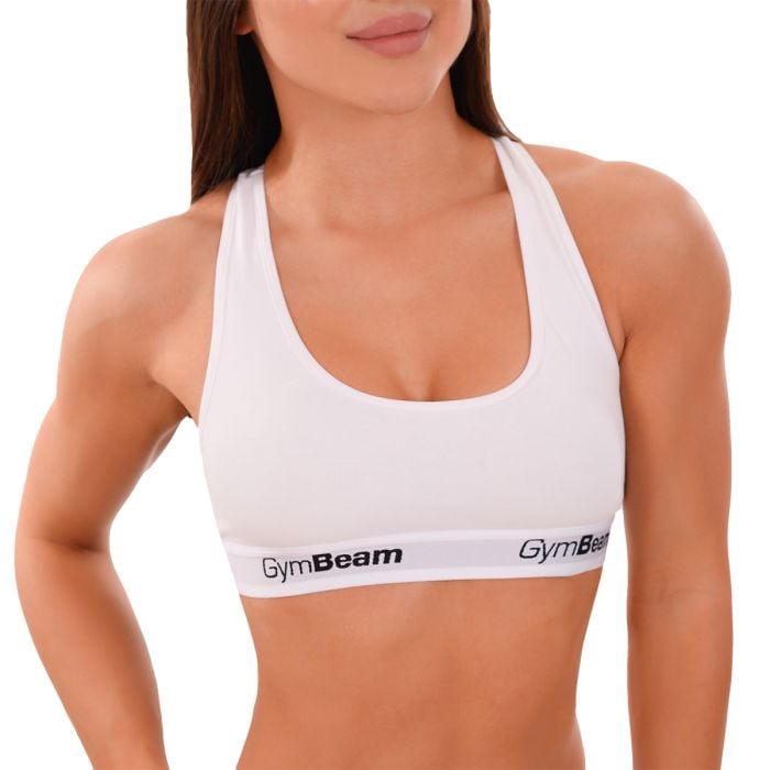 Športni nedrček Bralette White - GymBeam M