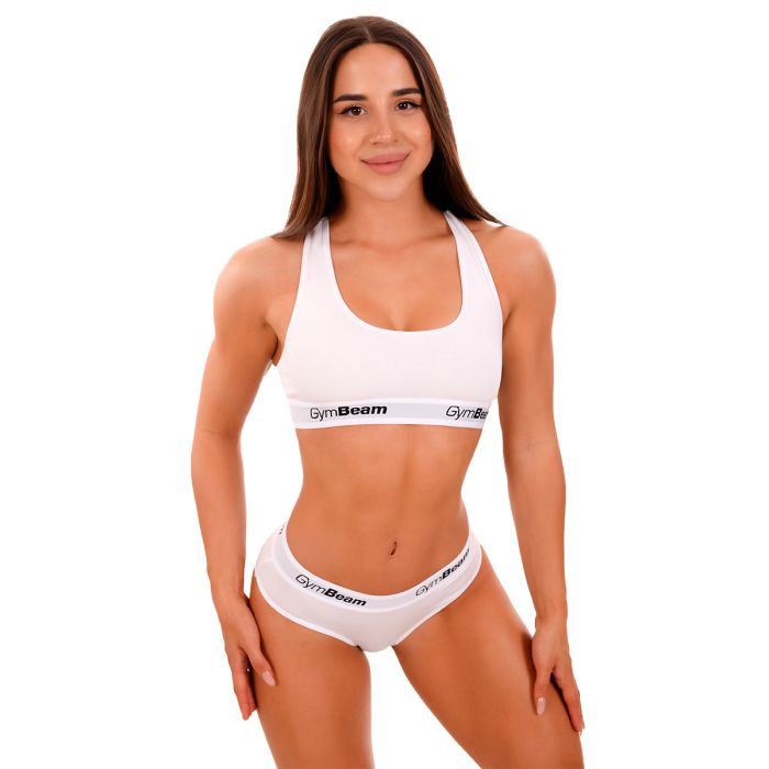 Športni nedrček Bralette White - GymBeam M