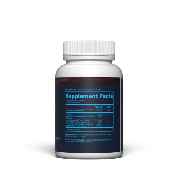 Advanced Antioxidants - Blueprint by Bryan Johnson 30 caps