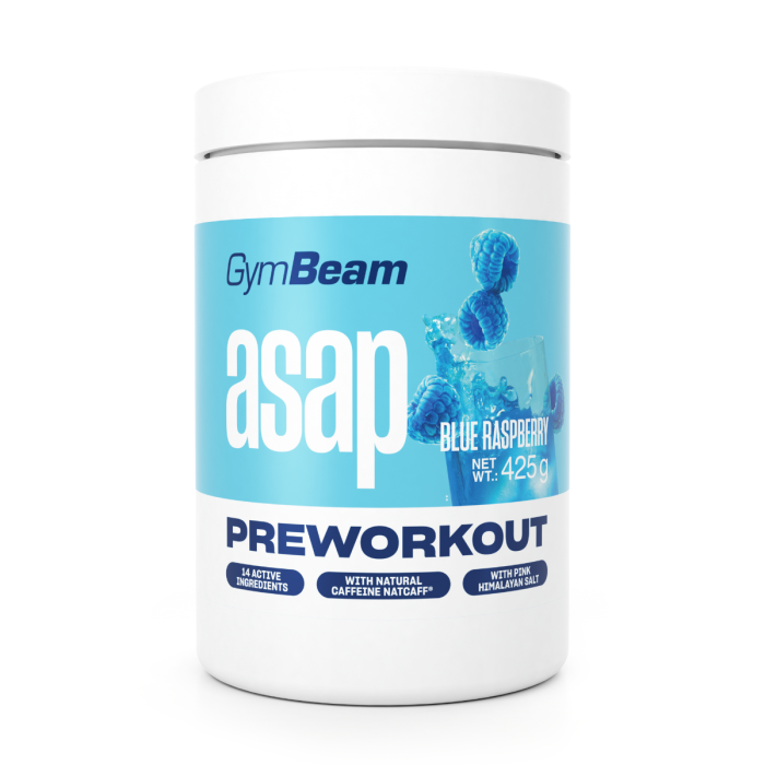 ASAP Pre-Workout - GymBeam 425 g - modra malina