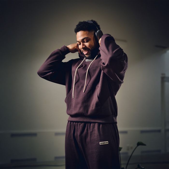 Pulover s kapuco Aura Tee Brown - GymBeam XL