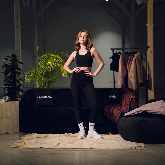 Športni nedrček Aura Black – GymBeam M