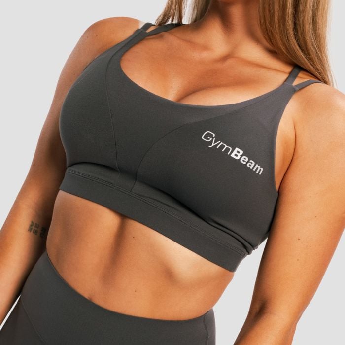 Športni nedrček BEAT Charcoal - GymBeam XXL