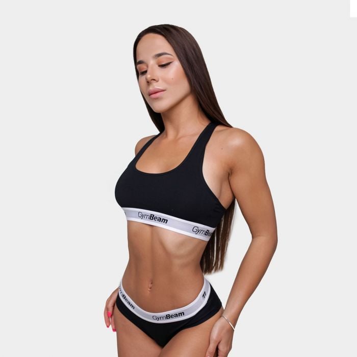 Športni nedrček Bralette Black - GymBeam M