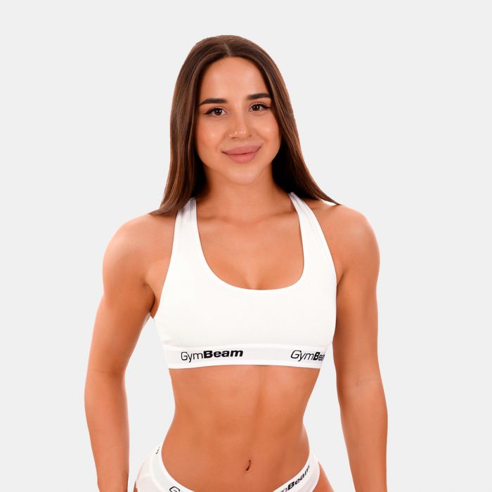 Športni nedrček Bralette White - GymBeam M