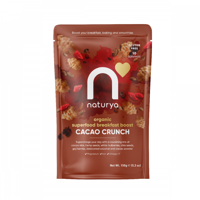 Mešanica za zajtrk Superfood Breakfast Boost Cacao Crunch - Naturya