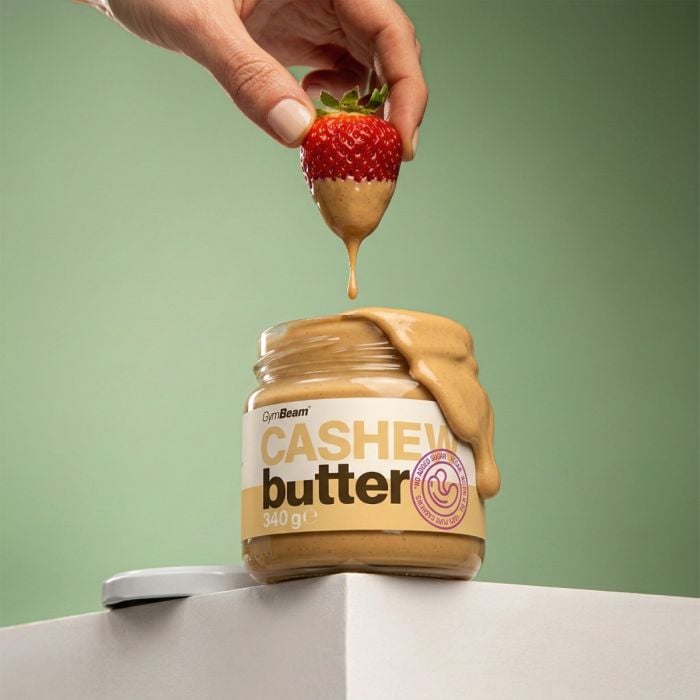 Maslo iz indijskih oreščkov - GymBeam 340 g - gladko