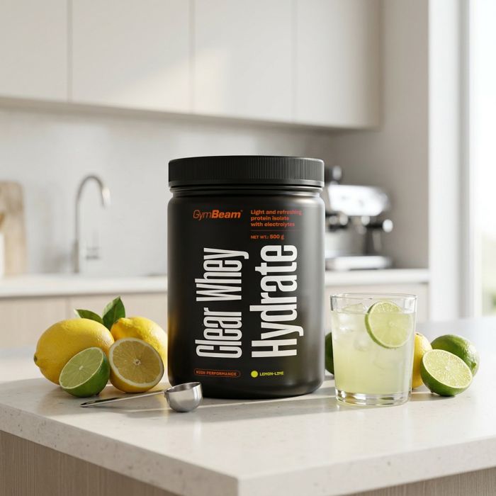 Protein Clear Whey Hydrate - GymBeam 500 g - llimona - limeta