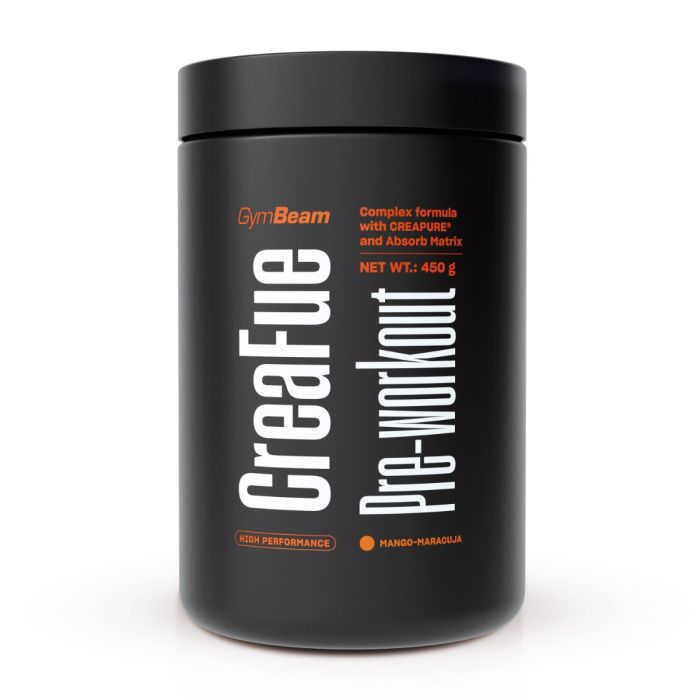 CreaFue Pre-workout - GymBeam 450 g - mango - maracuja