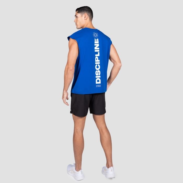 Majica brez rokavov Discipline Blue - GymBeam XXL