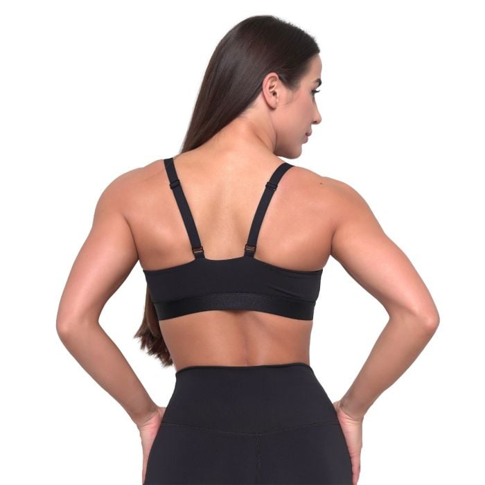 Športni nedrček Essence String Black - GymBeam S