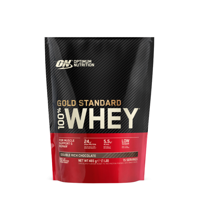 100% Whey Gold Standard - Optimum Nutrition 450 g - obogatena dvojna čokolada