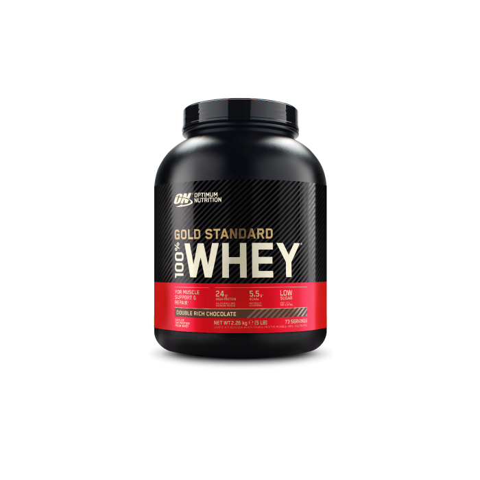 100% Whey Gold Standard - Optimum Nutrition 2250 g - obogatena dvojna čokolada