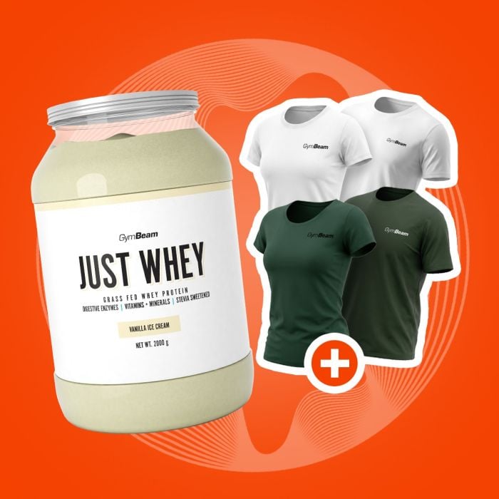 Just Whey beljakovine iz mleka krav proste reje - GymBeam 1000 g - čokoladni milkshake - 00