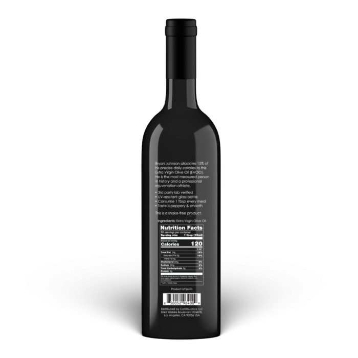 Ekstra deviško oljčno olje - Blueprint by Bryan Johnson 750 ml