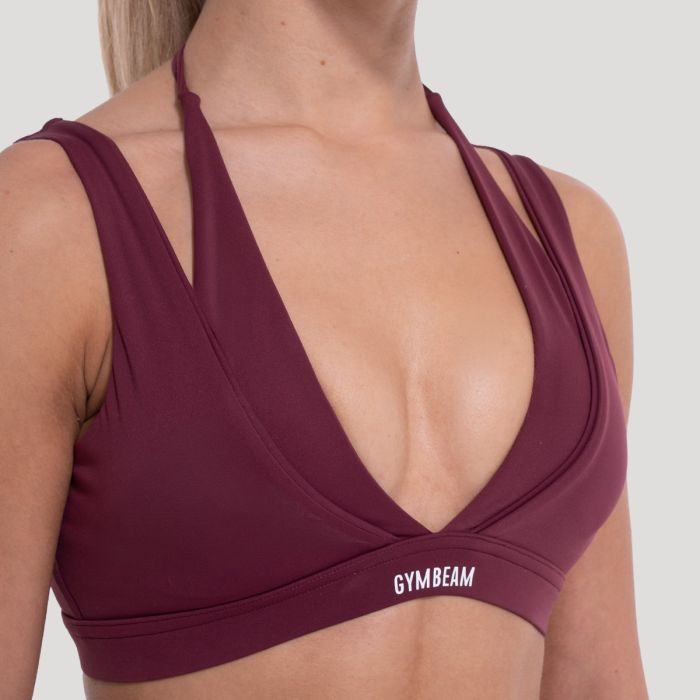 Športni nedrček Flow Wine - GymBeam XL