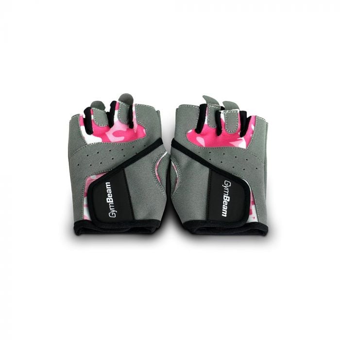 Ženske fitnes rokavice Camo Pink - GymBeam