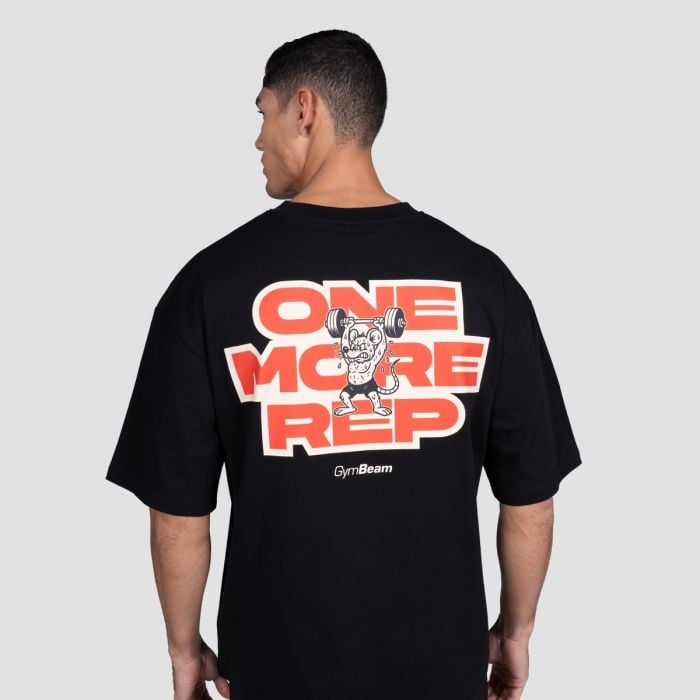 Majica s kratkimi rokavi GymRat Black - GymBeam M