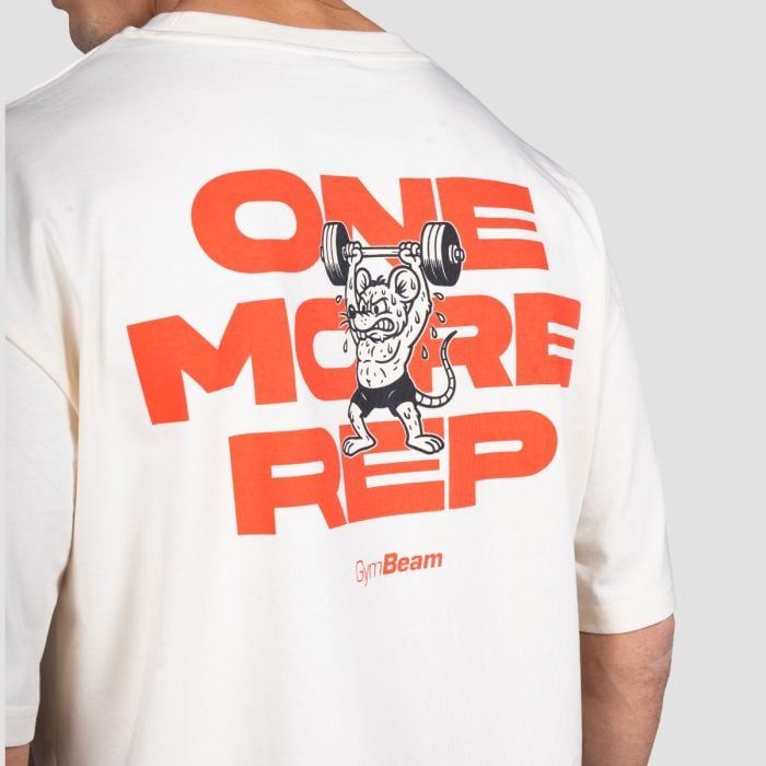 Majica s kratkimi rokavi GymRat Cream - GymBeam XXL