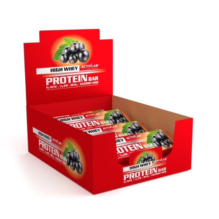 Beljakovinska ploščica High Whey - ActivLab črni ribez - 80 g