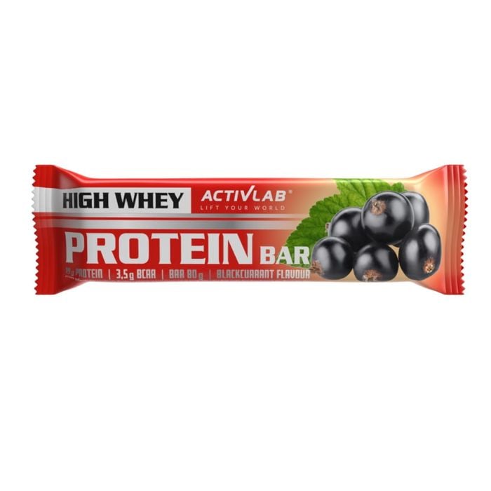 Beljakovinska ploščica High Whey - ActivLab črni ribez - 80 g