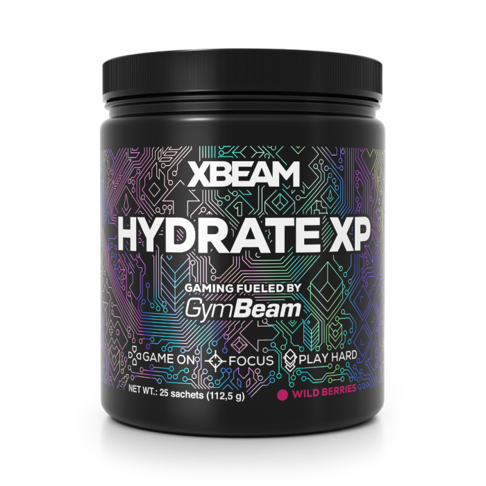 XBEAM Hydrate XP - GymBeam divje jagode - 112,5 g