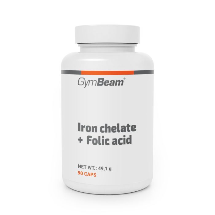 Železov kelat + folna kislina - GymBeam 90 caps