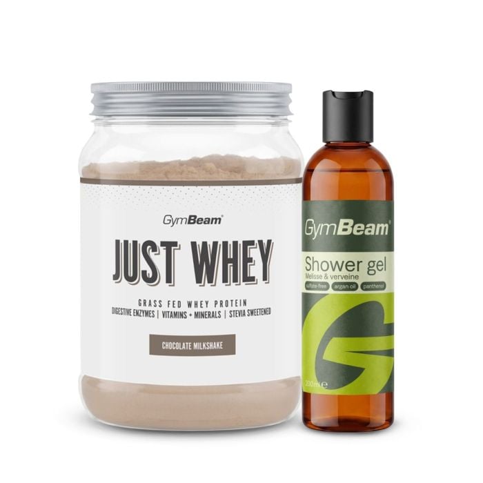 Just Whey Travnato krmljeni beljakovine – GymBeam 1000 g - čokoladni milkshake - 00