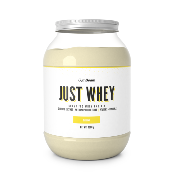 Just Whey beljakovine iz mleka krav proste reje - GymBeam + darilo 1000 g - banana - 00